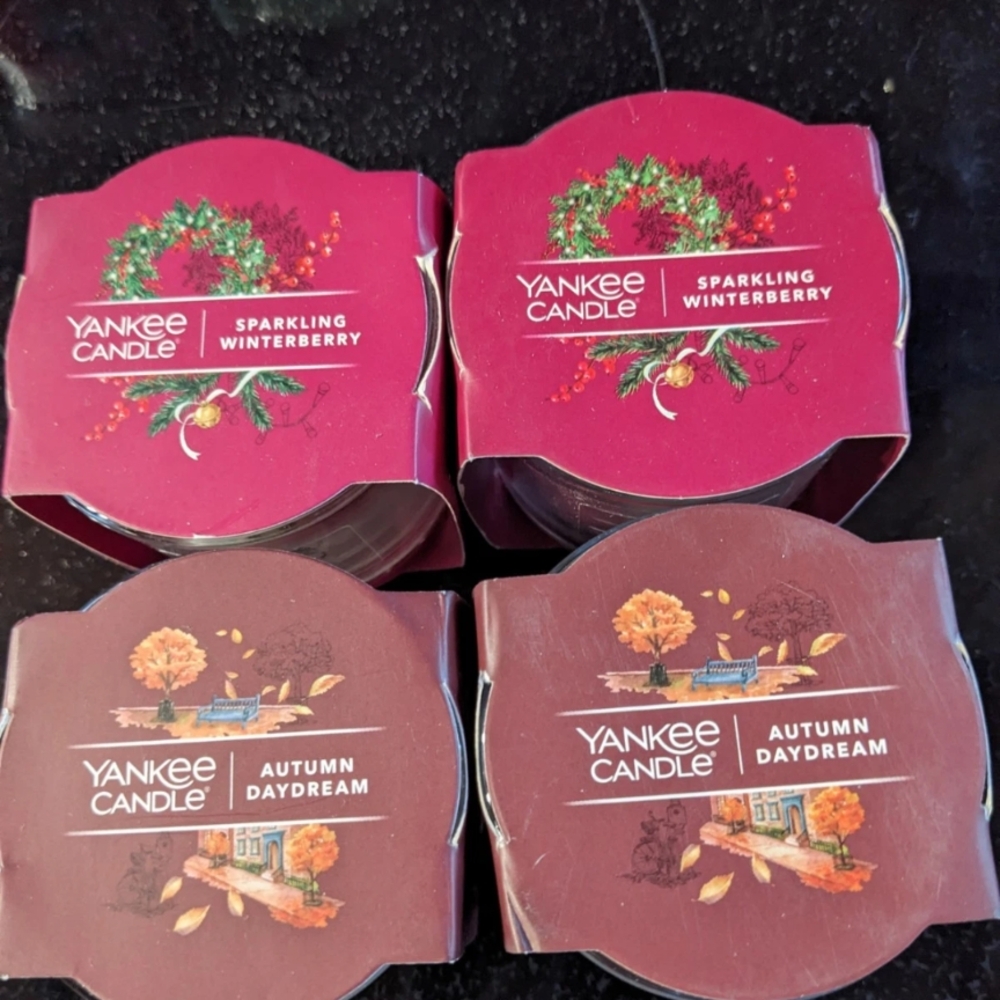 Yankee Candle Mini Jars 1.3 oz Single Wick Set Four Holiday Scents